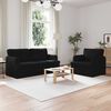 vidaXL Sofa 2 pcs Juoda 162 x 80 x 85 cm audinys