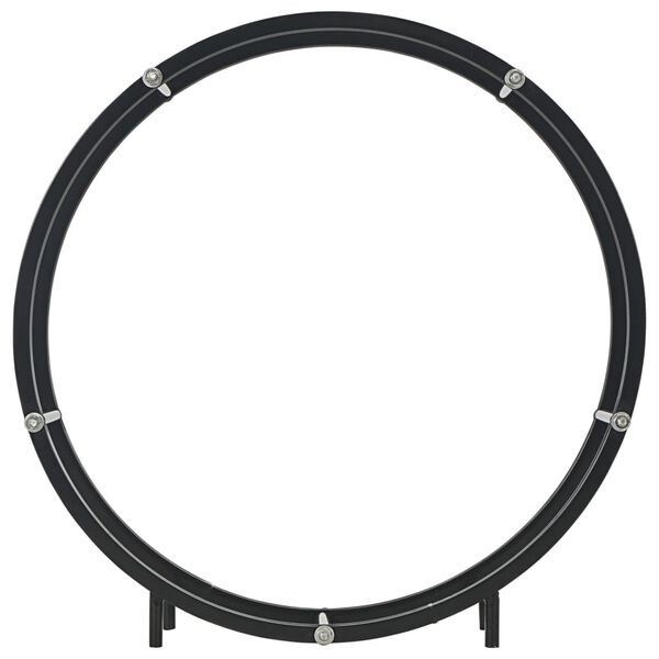 vidaXL Stovas malkoms, juodos spalvos, 70x20x70 cm, plienas