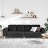 vidaXL Svetainės sofa Juoda 250 x 77 x 76 cm Poliesteris