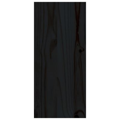 vidaXL Vyno spintelė, juoda, 56x25x56cm, pušies medienos masyvas