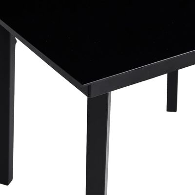 vidaXL Sodo valgomojo baldų komplektas, 3 dalių, juodos spalvos