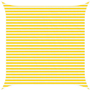 vidaXL Saulės burė Geltona ir balta 4 x 4 m 100% poliesteris Oksfordas