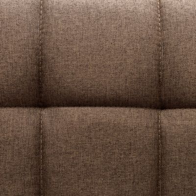 vidaXL Valgomojo kėdės, 6 vnt., rudos spalvos, audinys, pasukamos