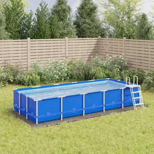 vidaXL Baseino paklotas, pilkas, 550x280cm, poliesterio geotekstilė
