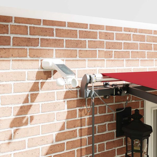 vidaXL Skėtis Audinys su Raudona 400 &times; 350 cm Poliesteris