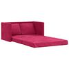 vidaXL Grindų sofa-lova, 2-1, raudonojo vyno, 122x204x55cm, aksomas