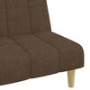 vidaXL Dvivietė sofa-lova, rudos spalvos, audinys