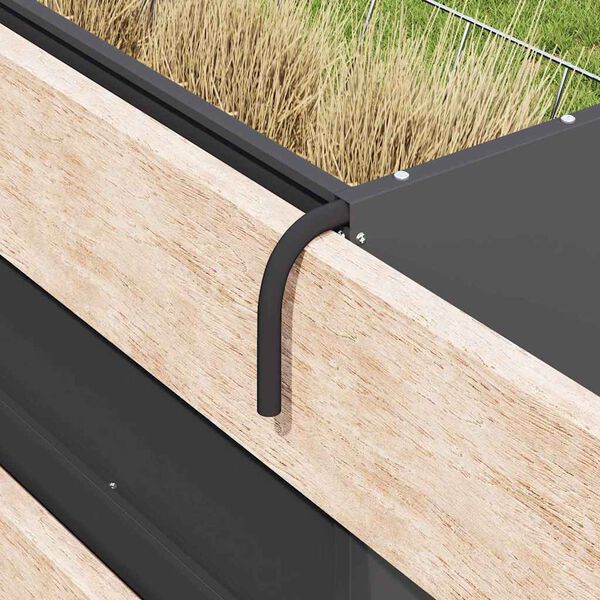 vidaXL Pakabinama šiaudų šėrykla Juoda 61 x 33 x 66 cm