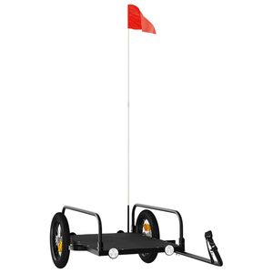 vidaXL Dviračio priekaba, juodos spalvos, 122x53x31cm, geležis