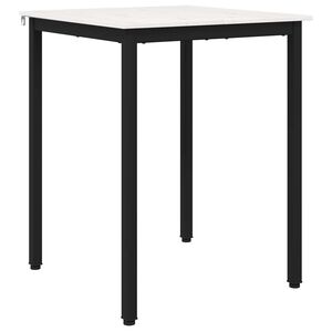 vidaXL Valgomojo stalas Balta 60 x 60 x 75 cm Kietos pu&scaron;ies mediena