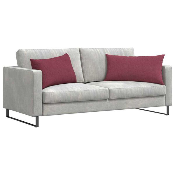 vidaXL Sofa Pagalvės 2 pcs Vyno raudona 80 x 40 cm audinys