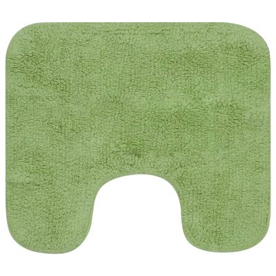 vidaXL Vonios kilimėlių rinkinys, 2d., audinys, žalias