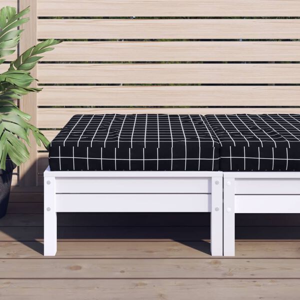 vidaXL Paletės pagalvėlė, 60x60x8cm, oksfordo audinys, juodi langeliai