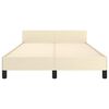 vidaXL Lovos rėmas be čiužinio, kremo spalvos, 120x190cm, dirbt. oda