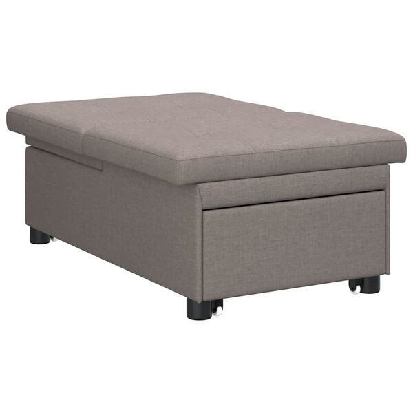 vidaXL I&scaron;traukiama sofa-lova Taupe 194 x 50 x 82 cm audinys