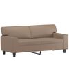 vidaXL Dvivietė sofa su pagalvėmis, kapučino, 140cm, dirbtinė oda