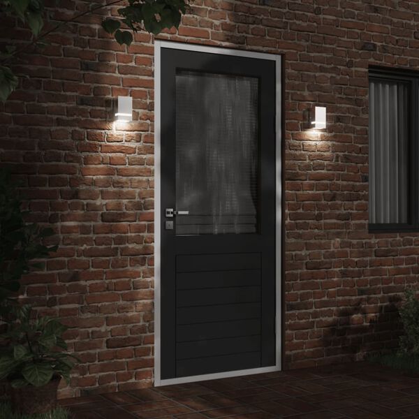 vidaXL Sieninis lauko šviestuvas, sidabrinis, nerūdijantis plienas