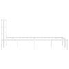vidaXL Metalinis lovos rėmas su galvūgaliu, baltos spalvos, 120x190cm
