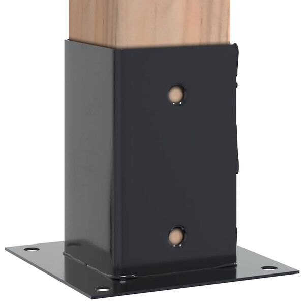 vidaXL Stulpų pagrindai kvadratiniai, 12vnt., antracito sp., 91x91mm