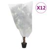 vidaXL Uždangalai augalams su virvutėmis, 12vnt., 0,8x1m, 70g/m&sup2;