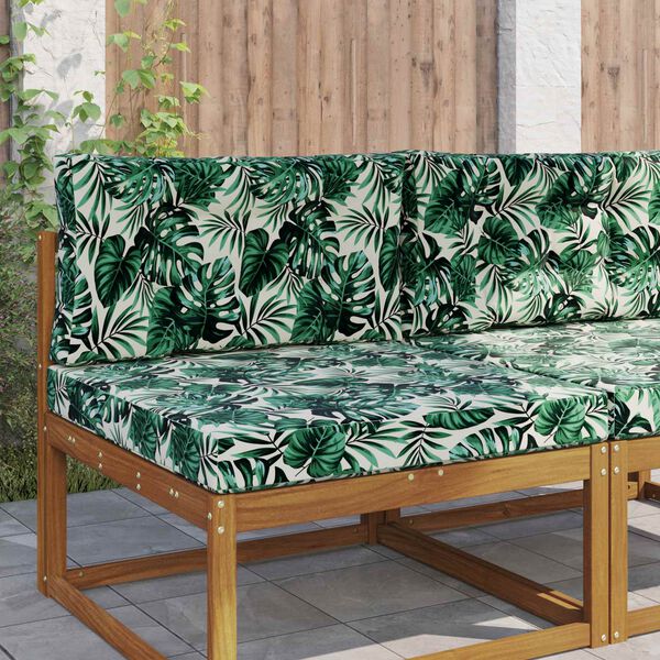 vidaXL Lauko sofa pagalvėlė 2 pcs Lapų ra&scaron;tas Poliesteris