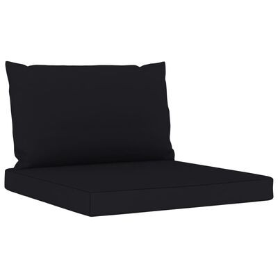 vidaXL Sodo komplektas su juodos spalvos pagalvėlėmis, 5 dalių