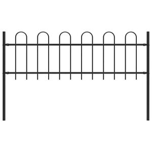 vidaXL Sodo tvora BOXTEL su lankiniu vir&scaron;umi, plienas, 170x60cm, juoda