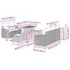 vidaXL Sodo Sofų Rinkinys su pagalve su saugykla 8 pcs Pilka