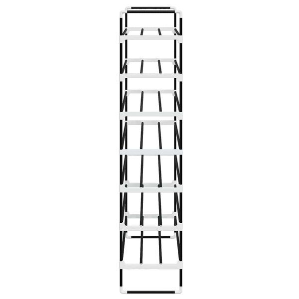 vidaXL Stovas batams, 7 lentynos, metalinis ir plastikinis, juodas