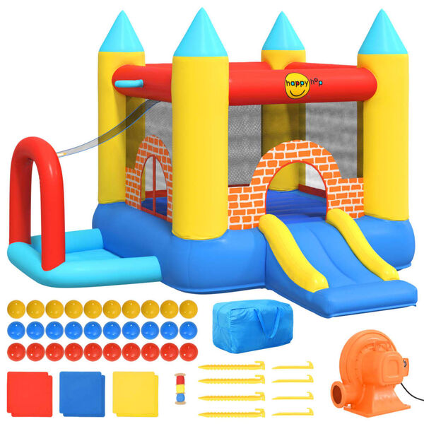 Happy Hop Pripučiamas batutas su čiuožykla, 300x280x202cm, PVC