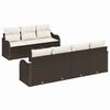 vidaXL Sodo Sofų Rinkinys Ruda 55 x 55 x 37 cm poliratanas