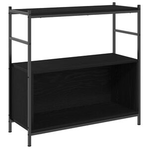 vidaXL Knygų lentyna 80 x 30 x 78,5 cm Apdirbta mediena Juodas ąžuolas