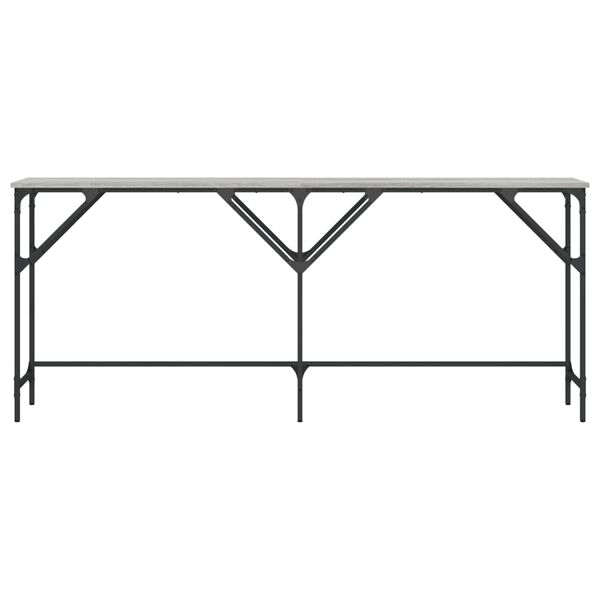 vidaXL Konsolinis staliukas, pilkas ąžuolo, 180x29x75cm, mediena