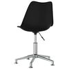 vidaXL Pasukama valgomojo kėdė, juodos spalvos, dirbtinė oda (338312)