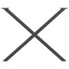 vidaXL Valgomojo stalo kojos, 2 vnt., antracito spalvos, 90x(72-73) cm, plienas