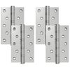 vidaXL Vyrius 4 vnt. 130 x 75 x 13 mm Sidabrinė Plienas