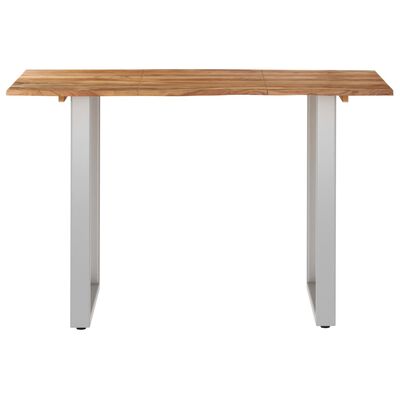 vidaXL Valgomojo stalas, 118x58x76cm, akacijos medienos masyvas