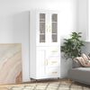 vidaXL Komoda, baltos spalvos, 69,5x34x180cm, apdirbta mediena