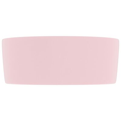 vidaXL Prabangus praustuvas, matinis rožinis, 40x15cm, keramika