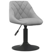 vidaXL Valgomojo kėdė, šviesiai pilkos spalvos, aksomas (335316)