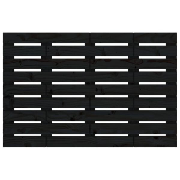 vidaXL Sieninis galvūgalis, juodas, 81x3x63cm, pušies medienos masyvas