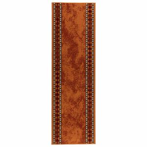 vidaXL Bėgimo kilimėlis FLORNES Austas Oranžinė 67 cm x 150 cm PP 7 mm