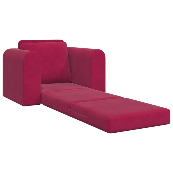 vidaXL Sofa lova Vyno raudona 98 x 71 x 83 cm Aksomas