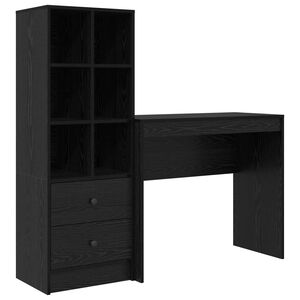 vidaXL Stalas Juodas ąžuolas 135,5 x 40 x 127 cm 2 vnt.