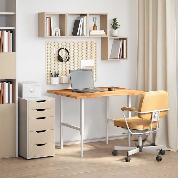 vidaXL Ra&scaron;omojo stalo stalvir&scaron;is, &scaron;viesiai rudas, ąžuolo, stačiakampis