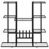 vidaXL Gėlių stovas, juodos spalvos, 94,5x25x89cm, geležis
