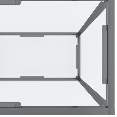 vidaXL Konsolinis staliukas, skaidrus, 140x35x75,5cm, stiklas