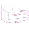 vidaXL Dvivietė sofa, kreminės spalvos, 120cm, audinys