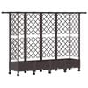 vidaXL Pakeltas lovas su trelėmis ir stogu Ruda 202,5 x 40 x 127 cm PP