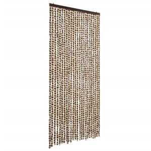 vidaXL Užuolaida nuo musių, smėlio ir ruda, 100x230cm, &scaron;enilis